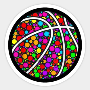 Dot day 2022 Colorful Basketball Boy International Dot Day Sticker